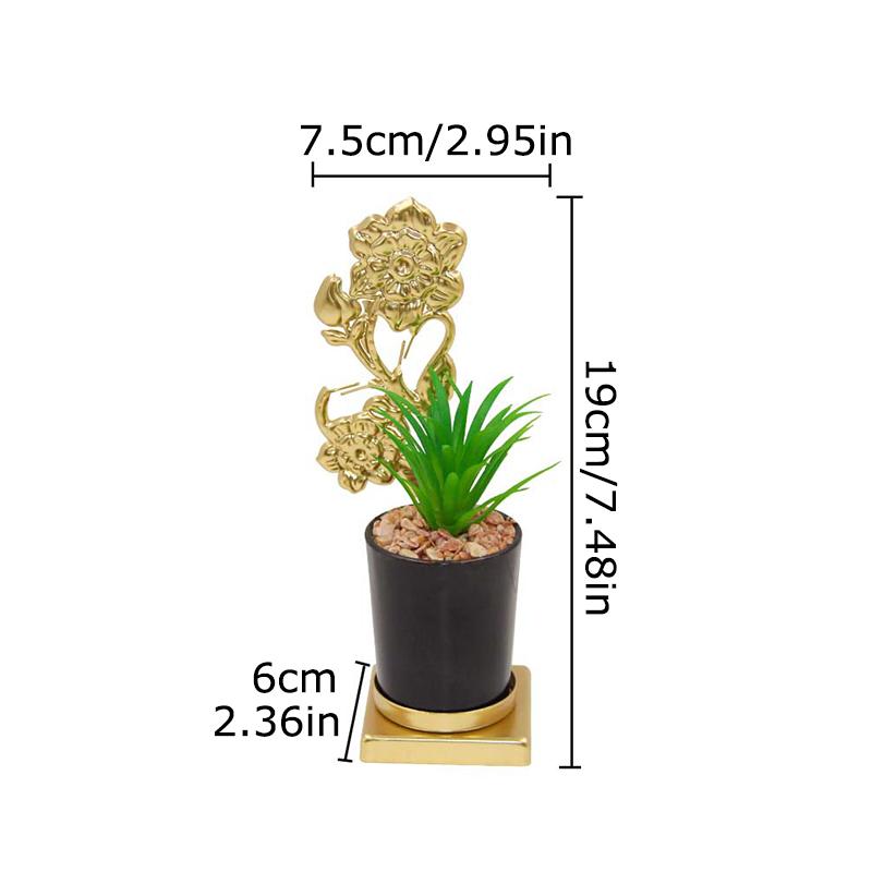 

1PC Green Plant Ornaments Decorative Durable Lightweight Simulated Embellish Gift Atmosphere Iron Elegant Living Room