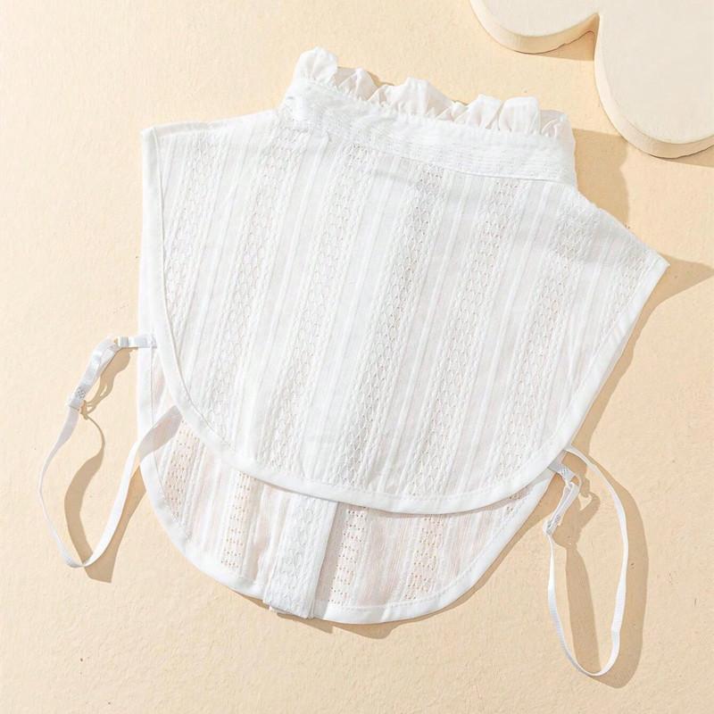 Fake Collar Children's Sweater Decoration Ruffle Edge Stand Collar Half Body Doll Collar Autumn Winter Spring Base Jacquard Cotton Shirt Round Neck