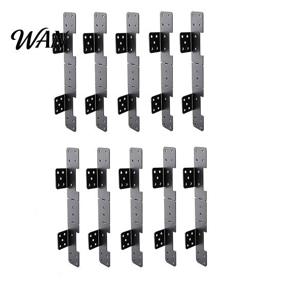 Adjustable Hanger Bracket 10Pcs Stair Stringer Heavy Duty 18 Gauge Deck Universal Metal Connector for 2x12 10 pcs