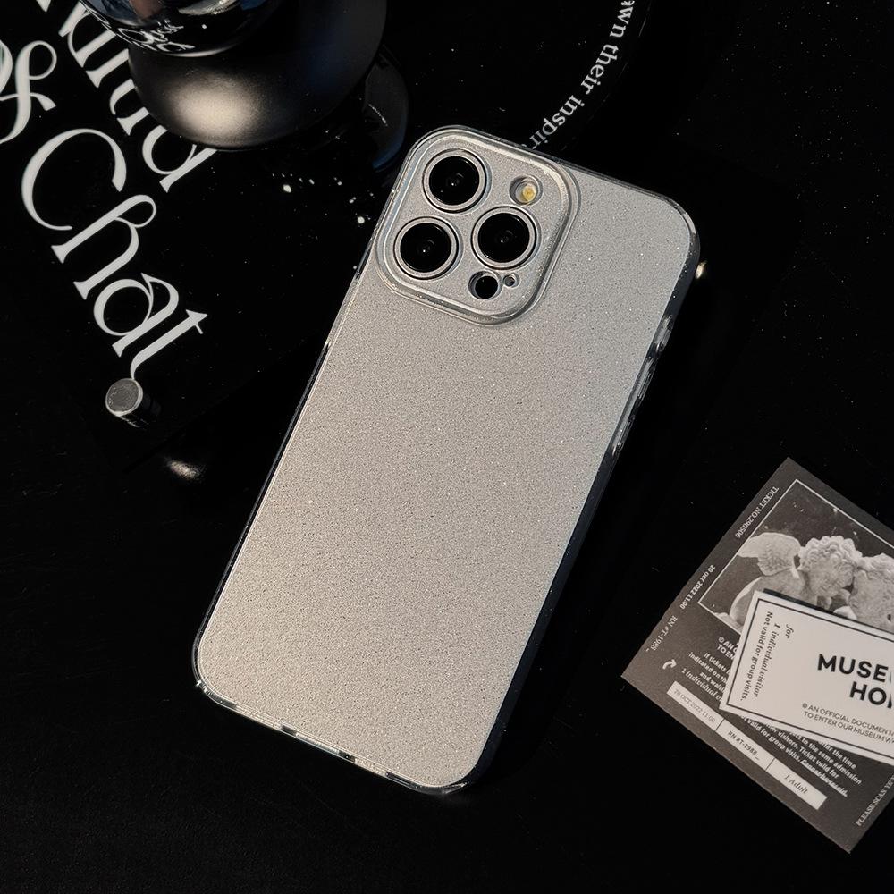 

Двухслойный чехол для мобильного телефона Apple 16 с блестками 15 Promax Простой мягкий чехол для iPhone15 14 Полная защита Однотонный 13 Подходит 16promax