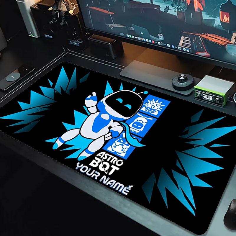 ASTRO BOT Custom Name Large Size Mouse Pad Large Gaming Table Cushion Non-slip Laptop Tablet Big Mousepad XXL Mat Mini PC Playmat With Lock Edge