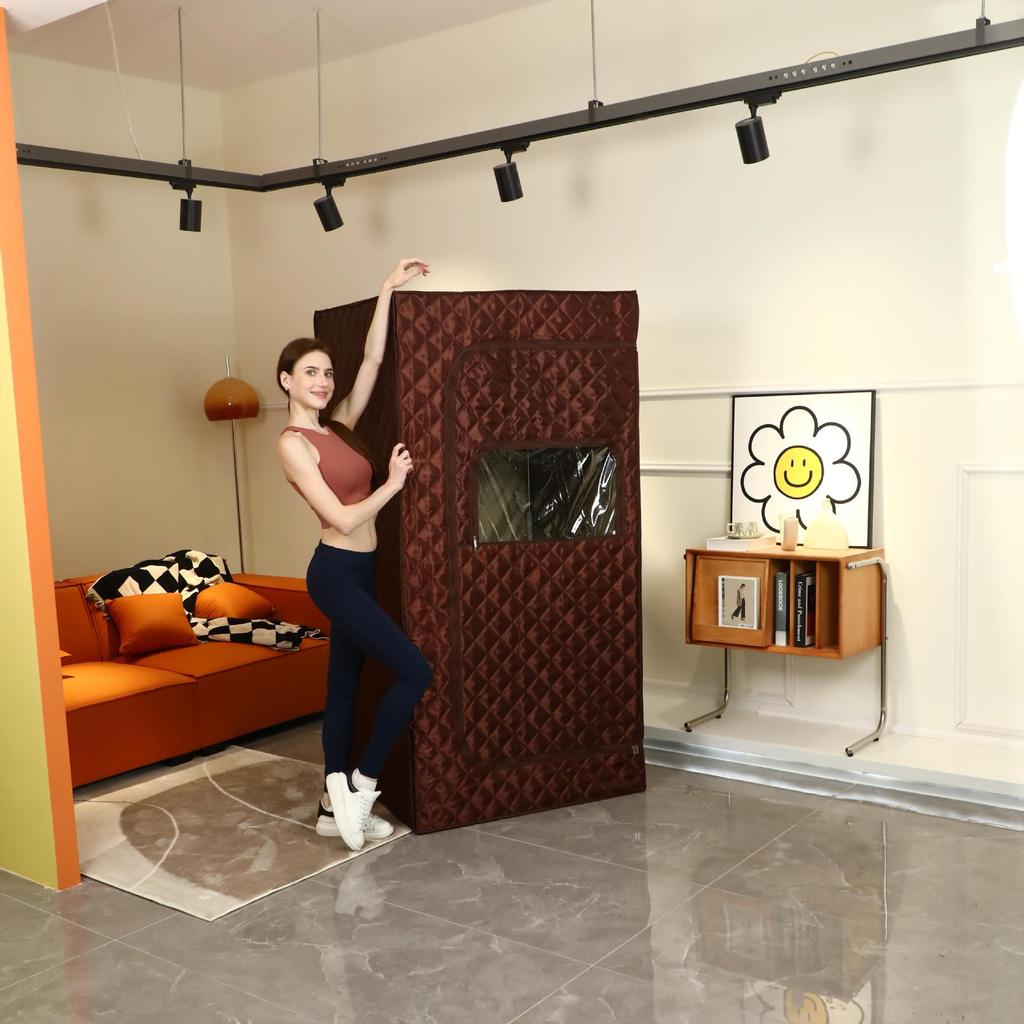New Full-Body Sauna Box: Home Steaming Bath with Bracket