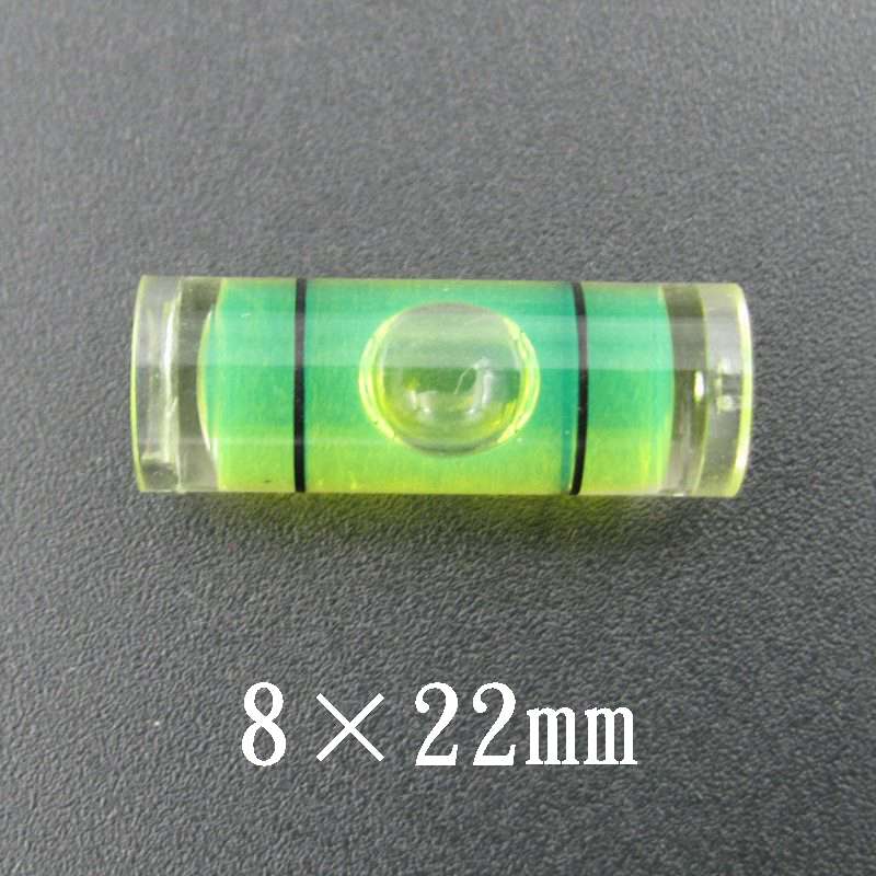 Acrylic Tubular Spirit Level Mini Cylinder Plastic Vial Water Level Indicator 1Pcs