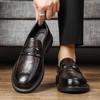 Fashion Luxury Brand Mens Casual Dress Shoes Fashion Slip On Formal Loafers Men Leather Driving Shoes Business Designer Mocassin Hombre