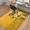1pc Office Carpet Chair Mats Hufflepuff House Crest Perfect for Decorating Office Chairs, Living Rooms, Or Bedrooms,Polyester Carpet