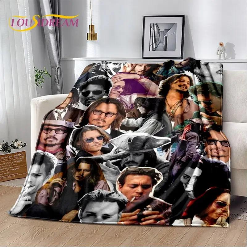 3D Printing Johnny Depp Series Soft Plush Blanket,Flannel Blanket Throw Blanket for Living Room Bedroom Bed Sofa Picnic Cover