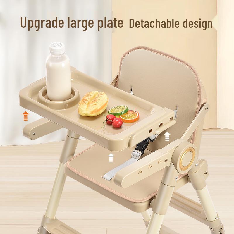 Compact Foldable Baby High Chair: Multifunctional, Portable Dining Seat for Infants and Toddlers