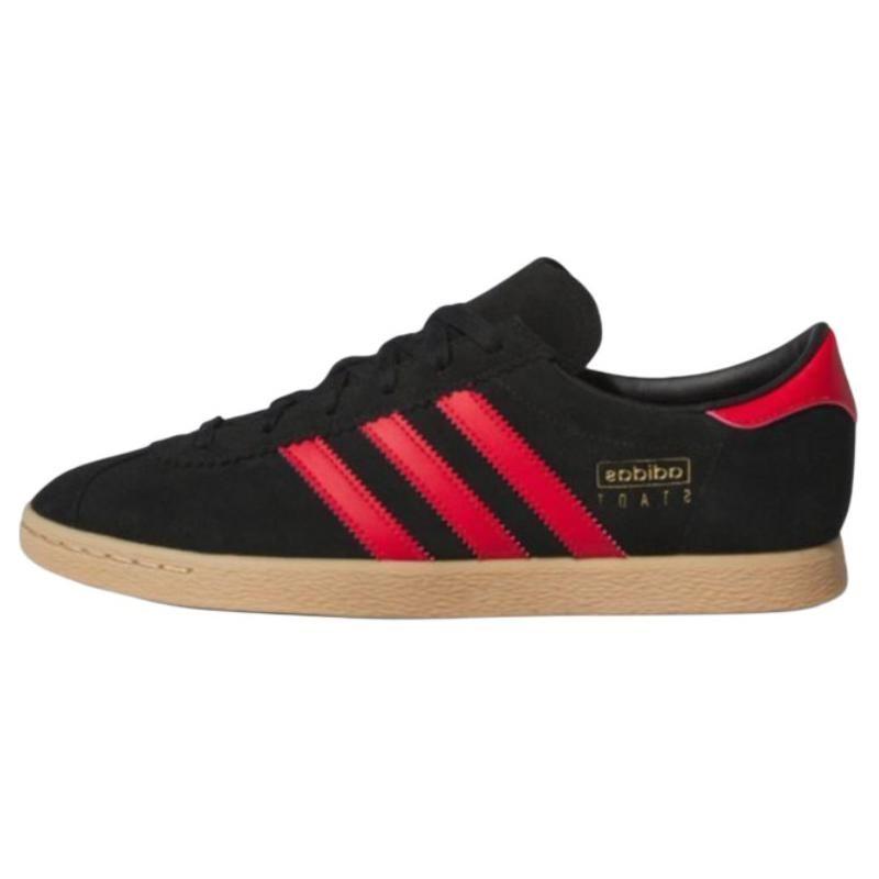 

Adidas Stadt Black Scarlet Gum Unisex Sneakers JI1885 EU 37 чёрный/красный
