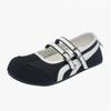 Fashion Retro Round Toe Bottom Mary Janes Shoes Women's Tabi Shoes Versatile Rubber Sole Full Side Covering Ballet Flats Women Loafers