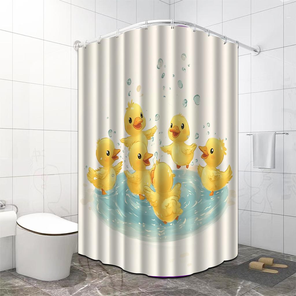 Ducky Delight Shower Curtain: Embrace the Fun Design, Soft Fabric, and Playful Vibes for Your Happy Bathroom