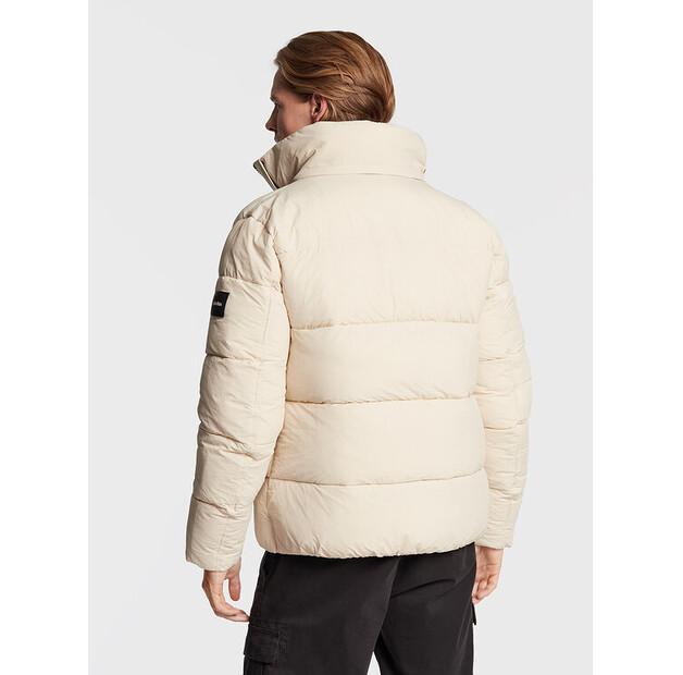 Winter Jacket Calvin Klein Crinkle K10K110336 Beige Color, Standard Fit