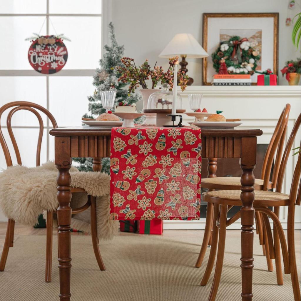 Imanqi Yun Christmas Table Runner - Long Rectangular Dining Decoration