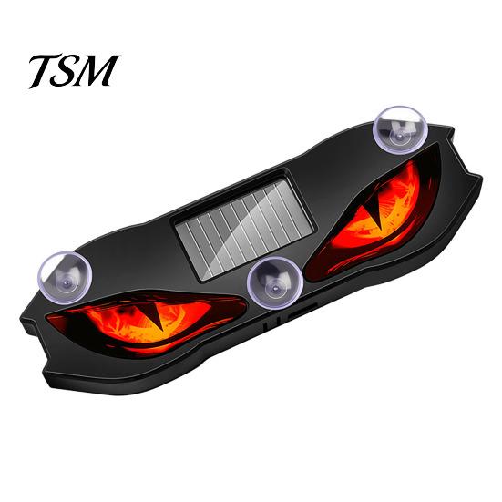Auto Interior Night Lights Solar Devil Eyes Light for Windshield, Window Warning Sign with Three Smart Modes, Automotive Ambient Lighting Kits