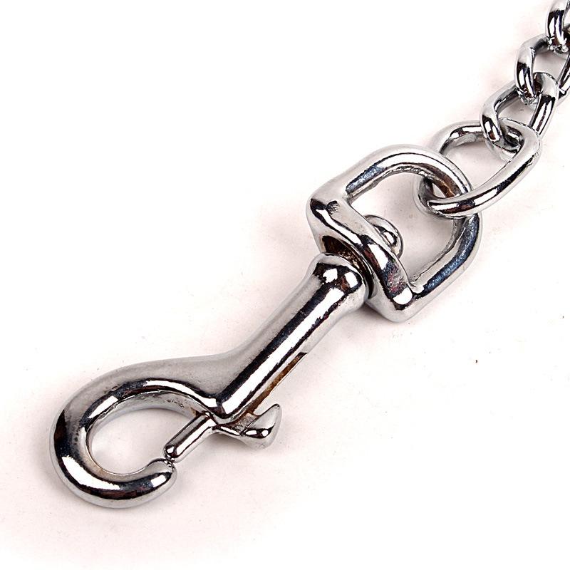 Pet Leash Metal Dog Chain Iron Chain One Drag Two Double-headed Leash Two-in-one Small and Medium-sized Dog