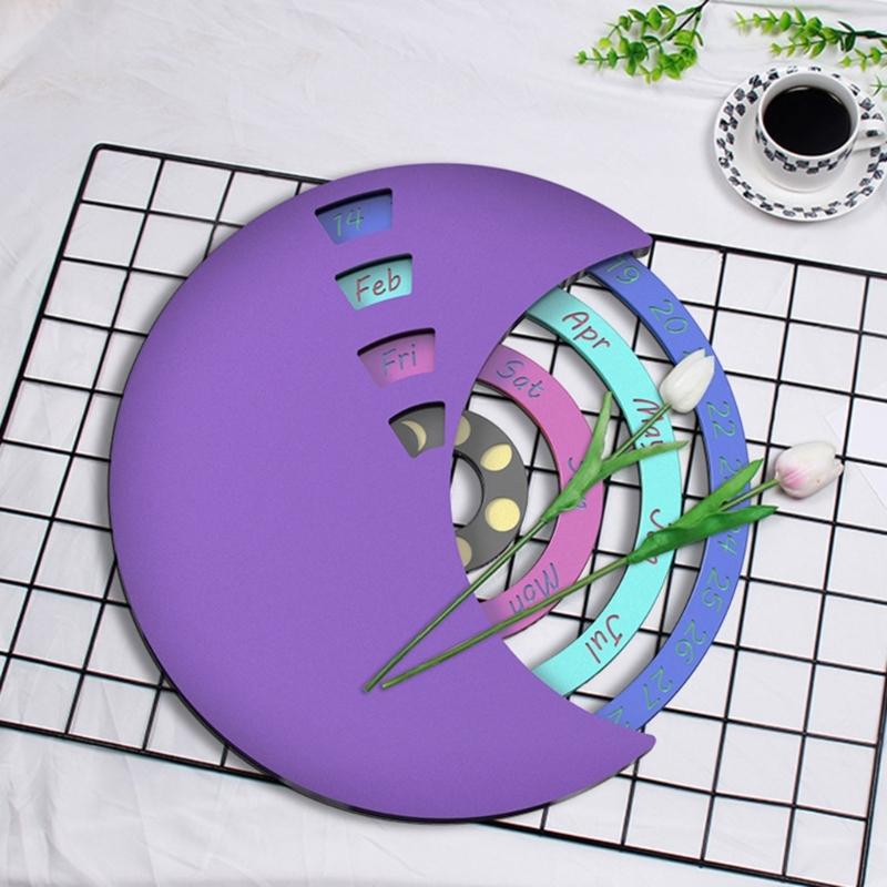 3x Silicone Calendar Disc Mold Moon Calendar Mold Perpetuals Calendar Disks Mold Rotatable Circular Wall Hanging Decor