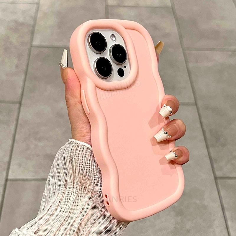 

Cute Candy Wavy Silicone Case For Iphone 16 11 12 13 14 15 Pro Max 7 8 Plus Iphone16 16pro 16plus X Xs Soft Back Cover Se For iPhone 7 8