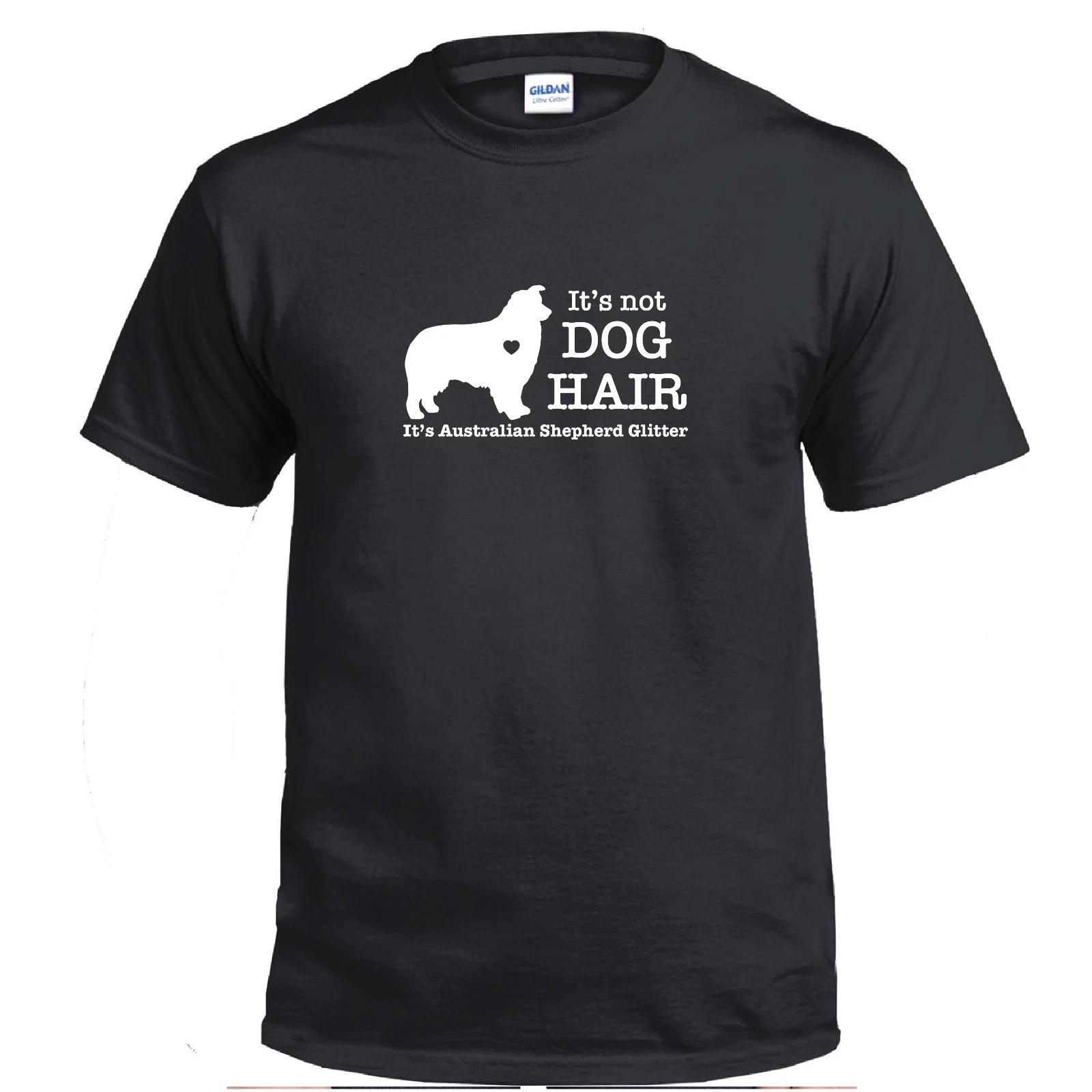 Its Not Dog Hair Its Australian Sheppard Heart Glitter Funny Black T-Shirt 2XL