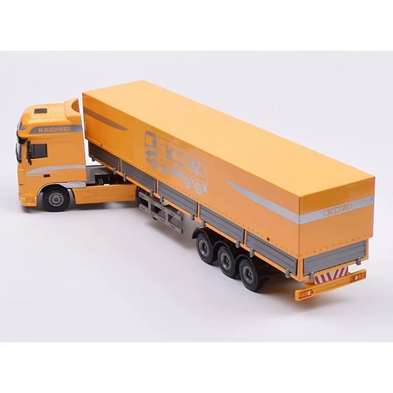 Modello di Auto Camion Container Diecast Scala 1/50 Metallo Lega Ingegneria Camion di Trasporto Pianale Veicolo Semirimorchio Modello di Auto Regali per Bambini