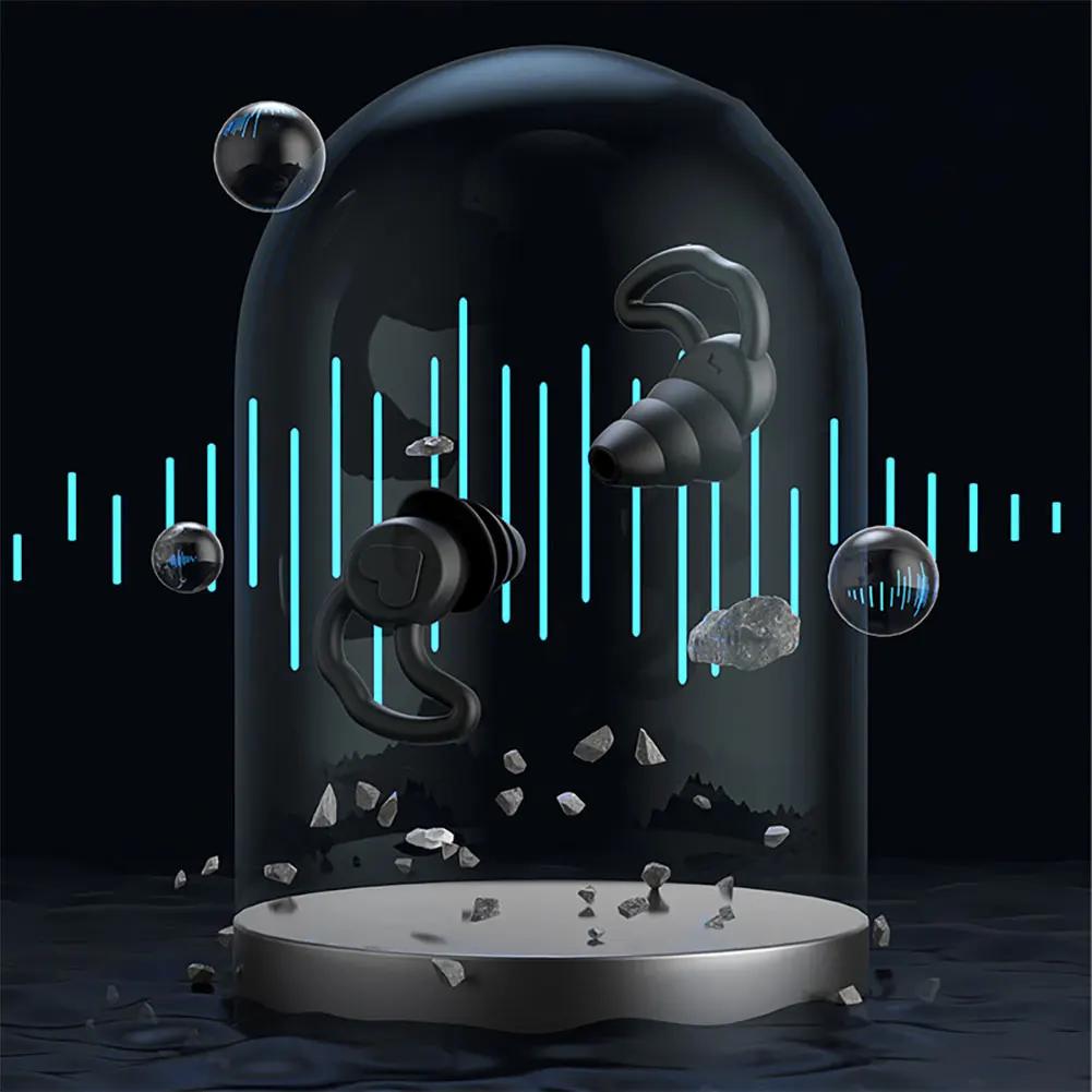 1Pair Soft Silicone Earplugs Noise Reduction Ear Plugs for Travel Study Sleep Waterproof Hear Safety Anti-noise Ear Protector