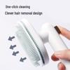 Rotating Needle Pet Comb for Dogs and Cats - Removes Loose Hair, Knots, and Provides Easy Grooming with One-Button Hair Removal.
