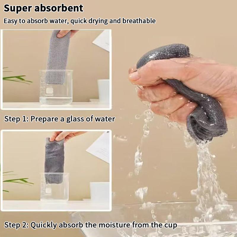 Tear-Off Cleaning Cloth Roll Durable Reusable Dish Towel For Kitchen Greaseproof And Quick Drying Microfiber Hand-Tear Rags