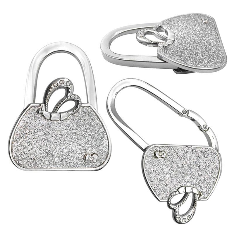 Bag Shape Design Folding Handbag Purse Bag Cloth Hanger Durable Table Hook Racks