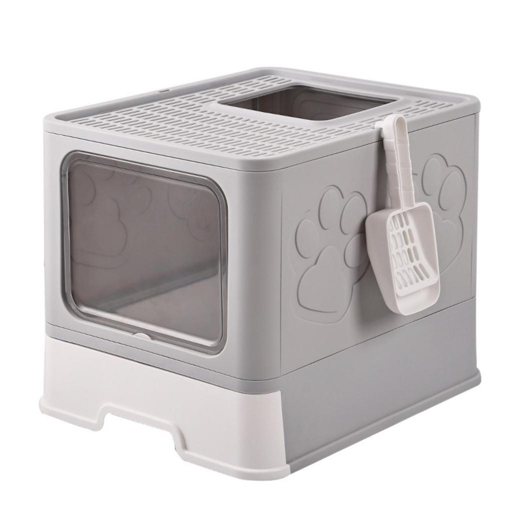 Enclosed Litter Box with Drawer Hooded Pet Supply Odor Control for Cats, Kittens