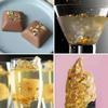 Edible Gold Leaf Leaves, Gold Foil Flakes Gold Leaf, Edible Gold Foil for Crafts, Food, Cakes, Baking, Cakes, Decorative Film, Crafts