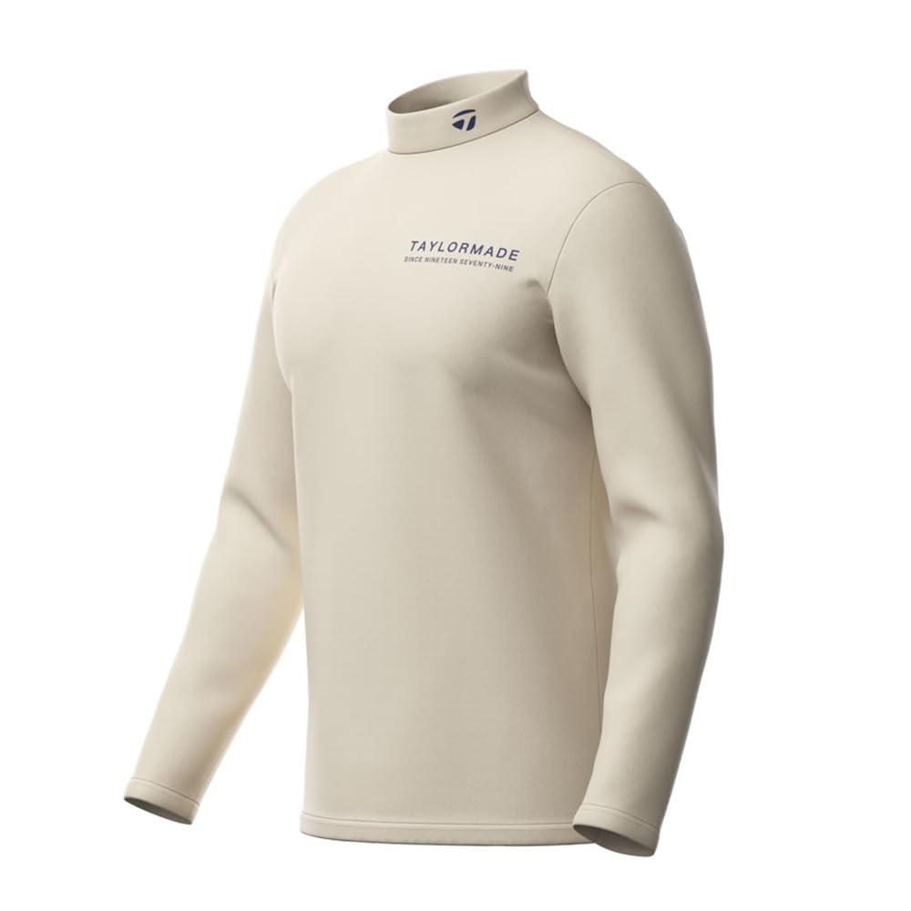 TaylorMade Men's Photo Print L/S Mock Shirt, Beige, Size 2XO, 2023FW, TL101