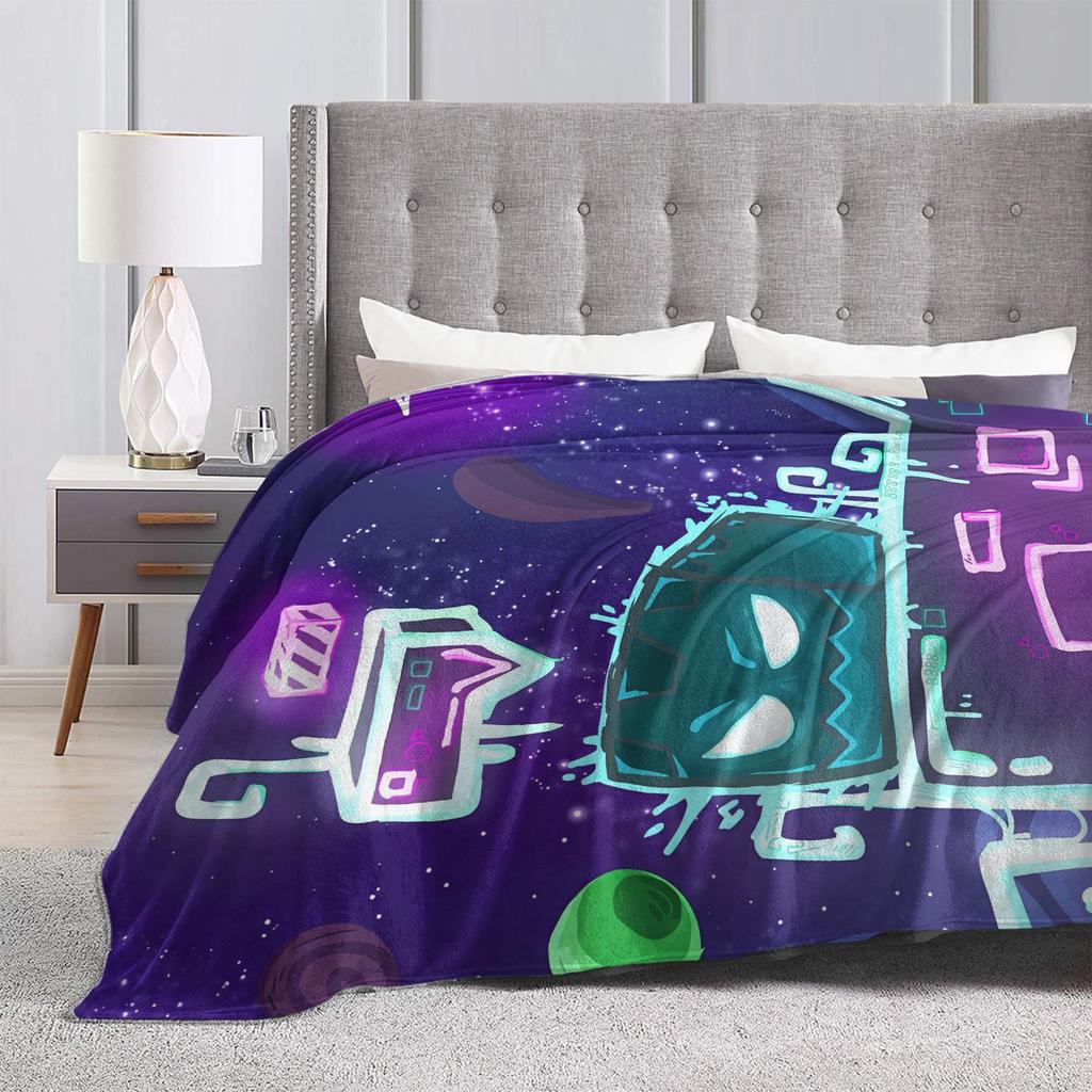 Geometry Dash Gaming Spiel Plüschdecken Super Weiche Decke Kinder Street Trend Sofa Sessel Sofa Bett Flanell Tagesdecke Überzug