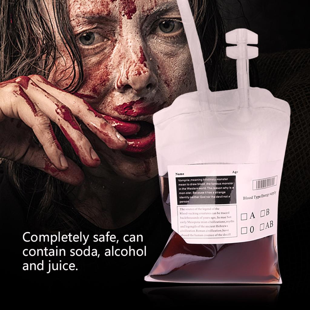 350ml Halloween Blood Drink Container Drinking Bag Fruit Juice Drinking Pack