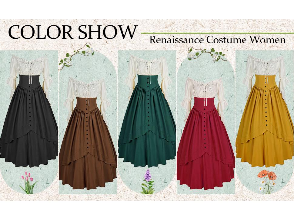 Renaissance Lace Asymmetrical Fairy Dress for Halloween