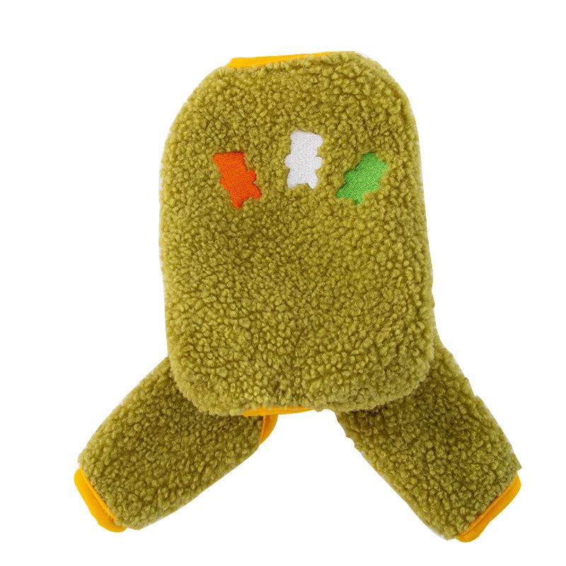 Autumn and winter granular fleece four-legged overalls teddy bear dog small dog kitten warm pet cat clothes