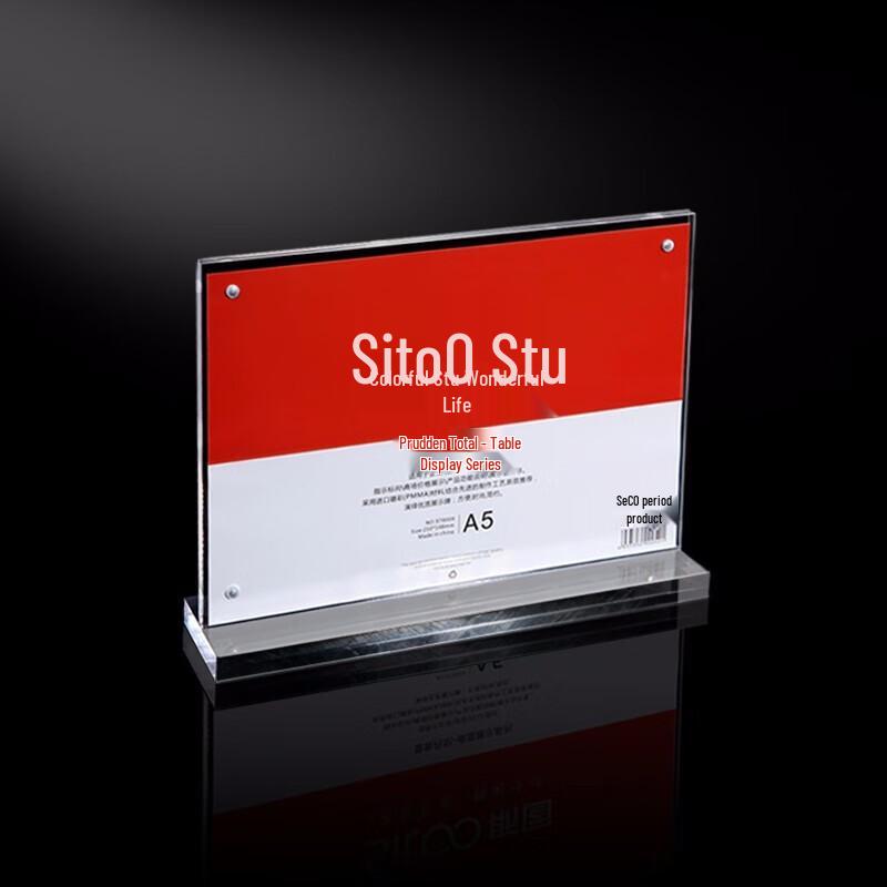 Situ Acrylic T-Shape Magnetic Table Sign 210x148mm