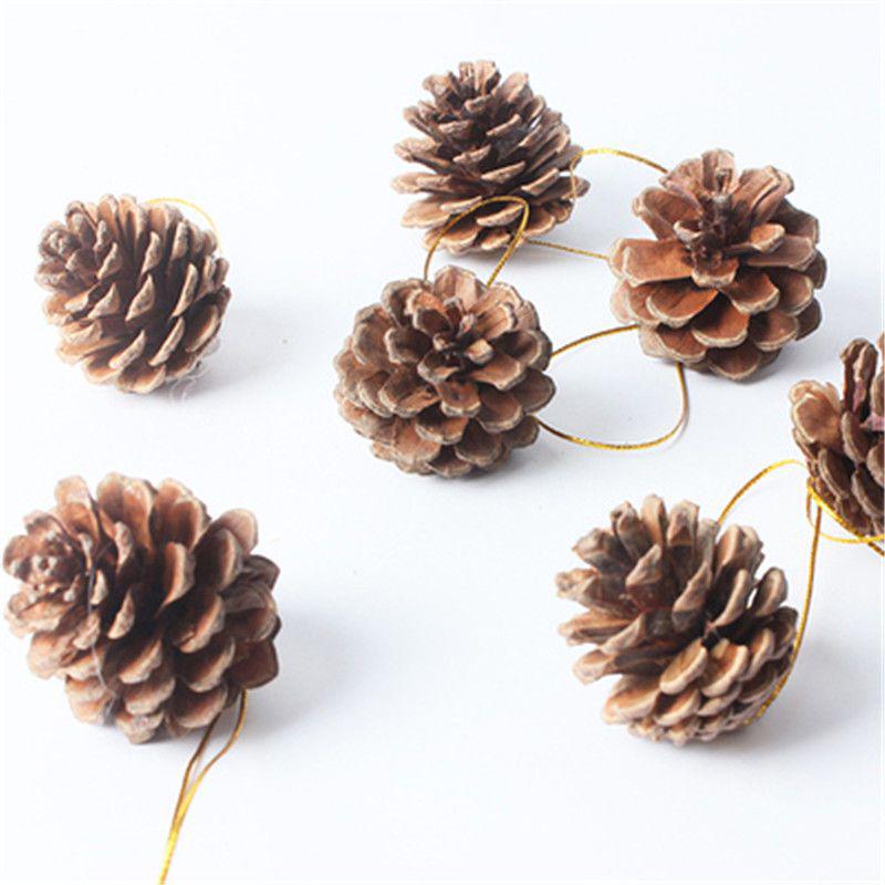 Small Pine Cone Pendants: Creative DIY Christmas Tree Ornaments & Holiday Decoration Photography Props