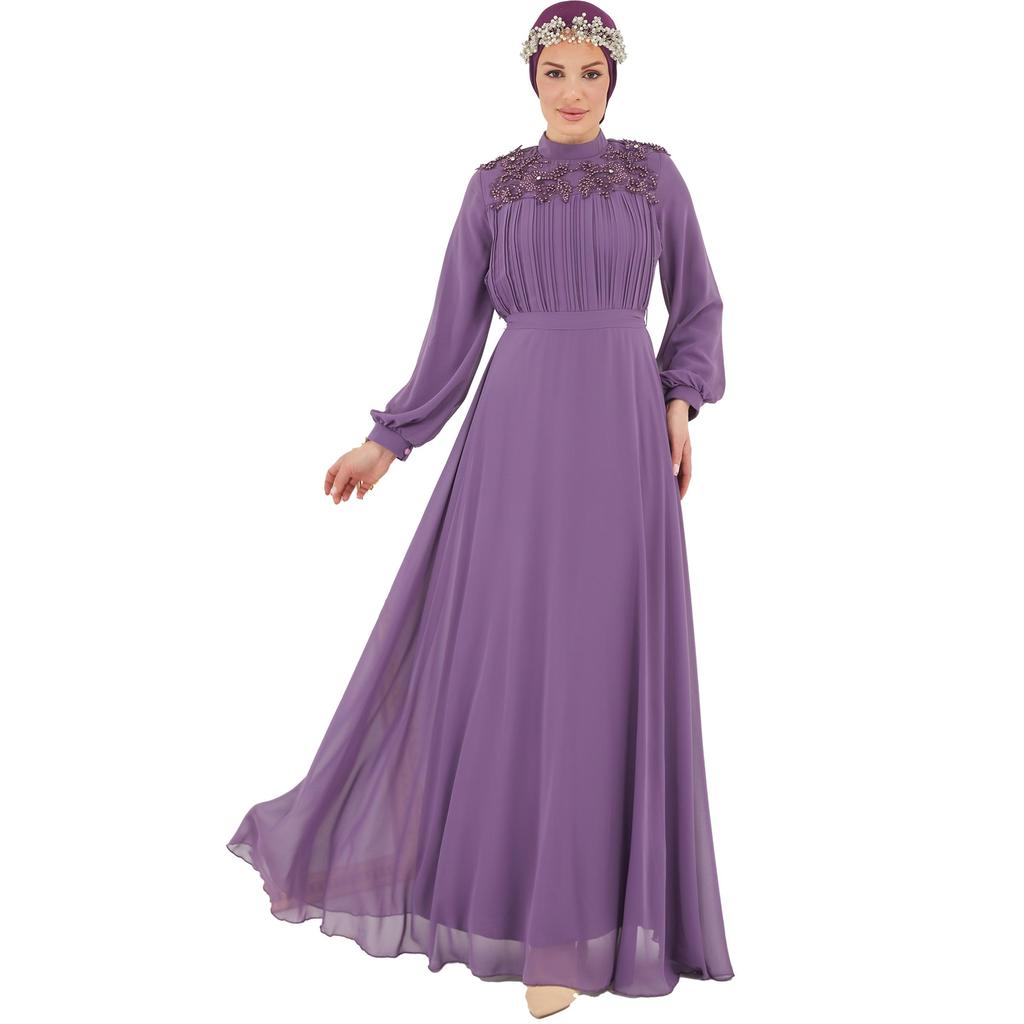 Islamisches Gebetskleid Für Frauen - 2-teilig Mit Langarm