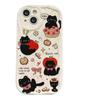Cute Black Cat Hang Chain Case For Google Pixel 8a 7a 7 8 10 Pro 9 XL Soft Y2K Silicone Cover