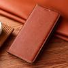 Phone Case for Samsung Galaxy S25 S24 S23 S22 S21 S20 FE Ultra Plus Edge Crazy Horse Genuine Leather Magnetic Flip Cover