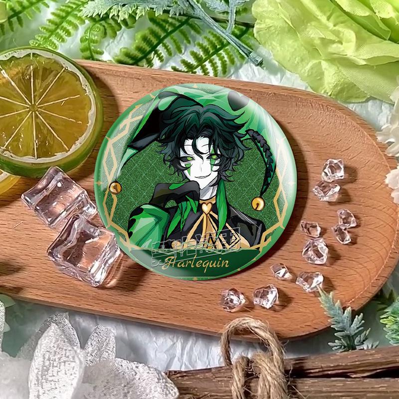 Badge Paillettes Argentées Fan Art Cirque Freak