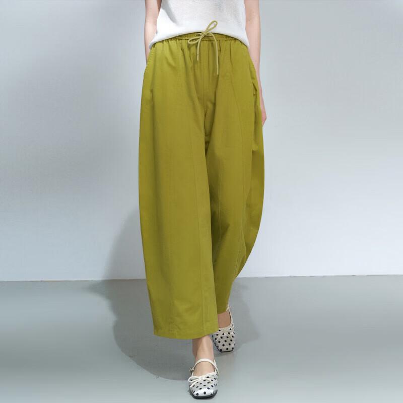 Women's Loose Fit Wide-Leg Cropped Pants