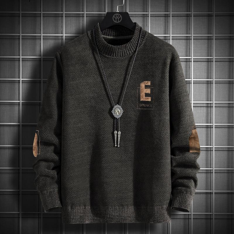 

Свитер из шенилла, мужской, осенне-зимний, новый, цельный, бархатный, мягкий, теплый верх плюс бархатный утолщенный низ свитера 4XL