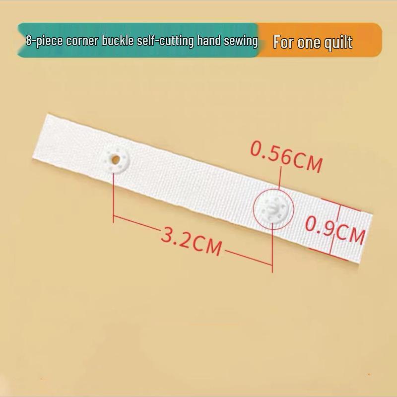 Removable Duvet Cover with Four-Corner Snap Fasteners and Rope Quilt Ties DIY sew [includes needle and thread]