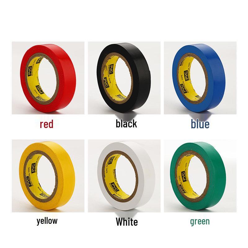 Flame Retardant PVC Insulating Tape - Red, Yellow, Black, White (High Adhesion & Waterproof)