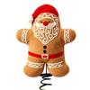 Character Christmas Tree Top Decoration with Fabric Styling and a Coil Spring Base for Home, Office, or Retail Displays