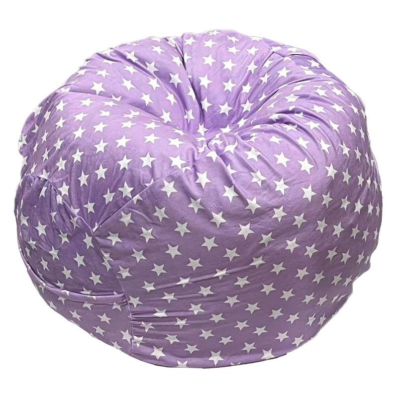 Plush Animal Toy Storage Bag - Children's Soft Bean Bag Chair Cover with Zipper