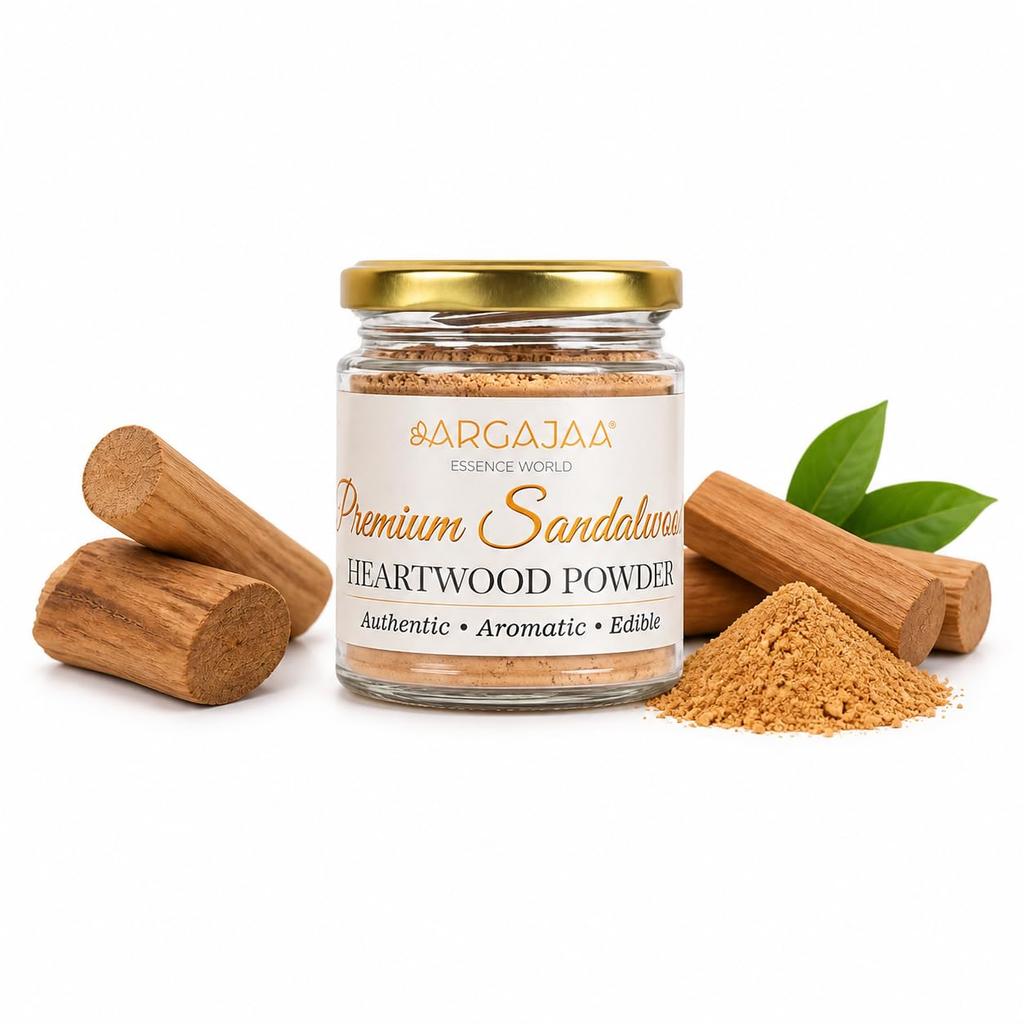 ARGAJAA Premium Sandalwood Powder 50g | Pure Chandan Powder for Face Pack,Puja & Skincare | Natural & Organic Santalum Album Heartwood Powder | Fad