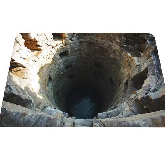 3D Dírkový koberec Realistická bezedná jáma Podložka na podlahu Zábavný koberec s optickou iluzí s protiskluzovou podložkou pro vstupní prostor obývací pokoj koupelnu