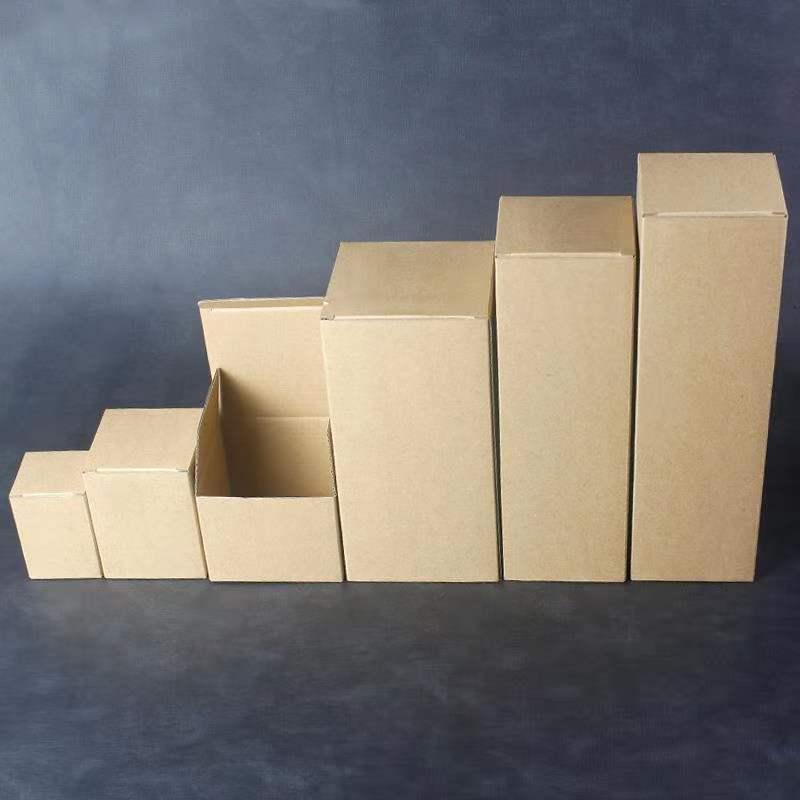 In Stock Three-Layer Corrugated Kraft Paper Box - Square Rectangular Tuck-End Packaging Kraft Paper Box 50x50x70mm