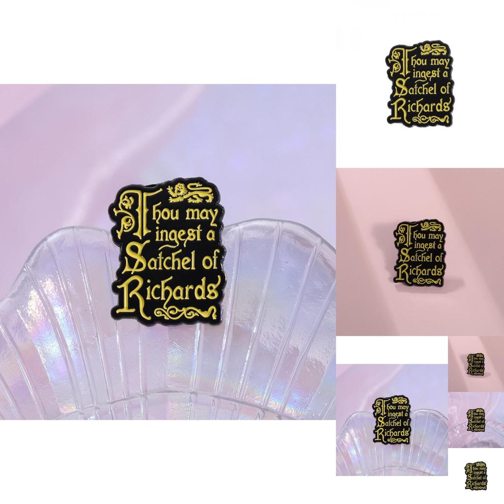 Unique Geometric Letter Badge Brooches Stylish Creative Enamel Pin Accessories Gift For All