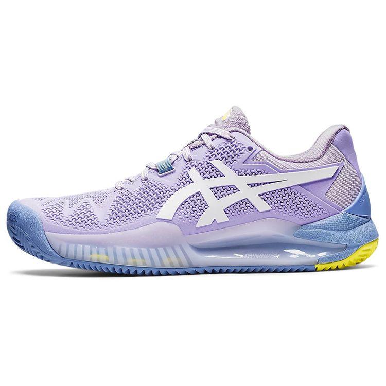 Asics Gel-Resolution 8 Clay Comfortable Low-Top Tennis Shoes Women Sneaker Lavender 1042A070-501